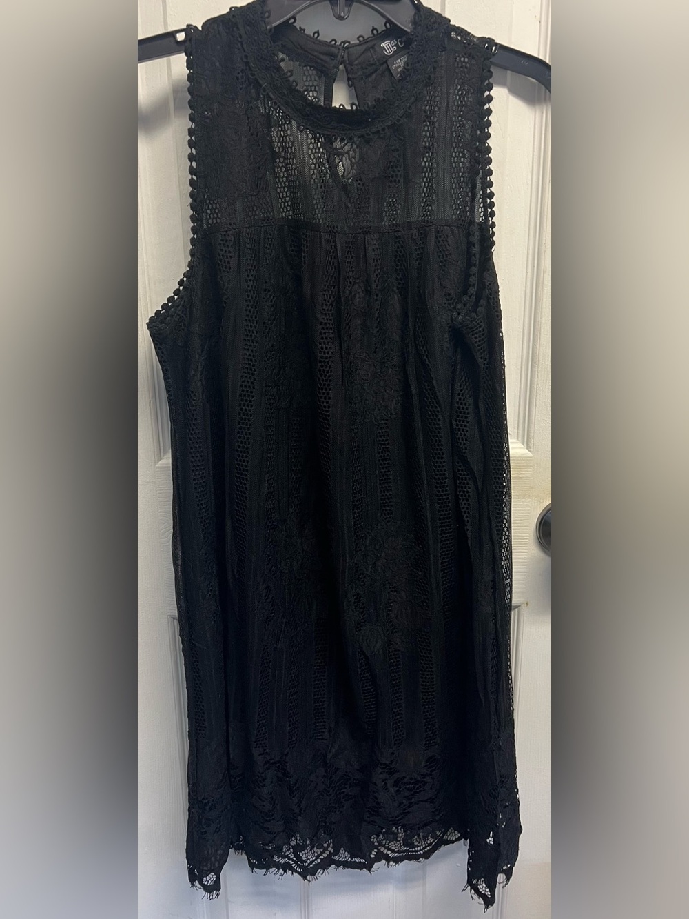 Miss Chievous Black Lace Sleeveless Tunic Top